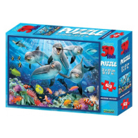 3d puzzle delfíni 63 dílků