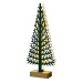 ACA Lighting dřevěná dekorace vánoční stromek zelený malý 5 LED na baterie (2xAA) teplá bílá IP2