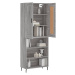 vidaXL Skříň highboard šedá sonoma 69,5 x 34 x 180 cm kompozitní dřevo