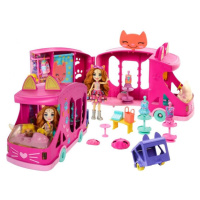 Mattel Enchantimals Glam Party Kočičí módní obchod na kolech