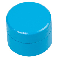 Dřevěná krabička kulatá - Ø4 cm, Modrá