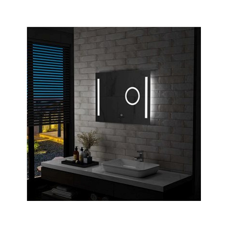 Koupelnové zrcadlo s LED světly a dotykovým senzorem 80 x 60 cm SHUMEE