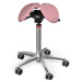 Sedlová židle Salli Twin Barva čalounění: Syntetická kůže - růžová #9573, Konstrukce: chromová +