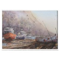 Obraz na plátně Rajan Dey - Docked, 2 - 40×50 cm