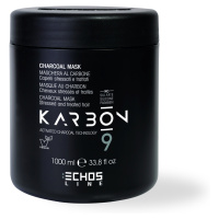 Echosline Karbon 9 Mask - maska ​​s aktivním uhlím pro poškozené a chemicky ošetřené vlasy 1000 