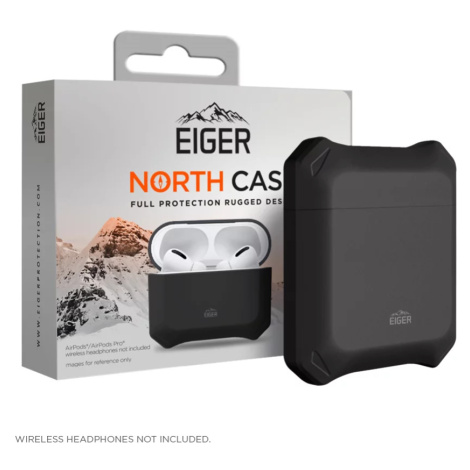 Pouzdro Eiger North AirPods Protective case for Apple AirPods 1 & 2 in Shadow Black Eiger Glass
