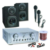 Electronic-Star Hi-Fi set HVA 200 + MC 130 + 2 mikrofony – karaoke