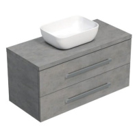 Koupelnová skříňka s krycí deskou Naturel Cube Way 100x53x46 cm beton mat CUBE461003BESAT45