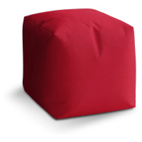 Taburet Cube Červená cherry - 40x40x40 cm