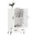 vidaXL Skříň highboard lesklá bílá 69,5 x 31 x 115 cm kompozitní dřevo