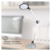 BRILONER CCT LED stolní lampa na psací stůl, pr. 20 cm, 9 W, stříbrná BRILO 7027-014