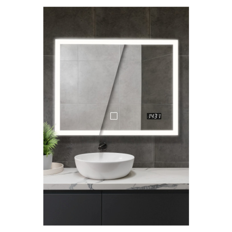 80587 Aquamarin Koupelnové zrcadlo s LED osvětlením, 80 x 60 cm