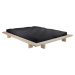 Dvoulůžková postel z borovicového dřeva s matrací Karup Design Japan Double Latex Raw/Black, 140