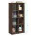 vidaXL Highboard s dvířky hnědý dub 68 x 37 x 142 cm kompozitní dřevo