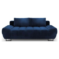 Královsky modrá třímístná rozkládací pohovka se sametovým potahem Windsor & Co Sofas Cirrus