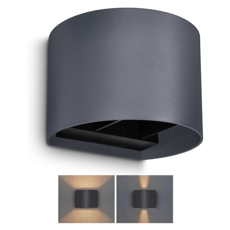 Brilagi - LED Venkovní nástěnné svítidlo RONDO LED/6W/230V antracit IP54 WO-HR60431-LED-OEM-ANT