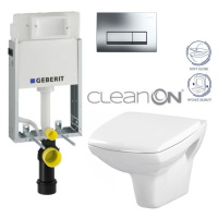 GEBERIT KOMBIFIXBasic vč. chromového tlačítka DELTA 51 + WC CERSANIT CLEANON CARINA + SEDÁTKO 11