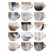 Ilustrace Dreamy Coffee Cups, Elisabeth Fredriksson, 30 × 40 cm