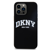 Zadní kryt DKNY Liquid Silicone Arch Logo MagSafe pro Apple iPhone 15 Pro Max, černá