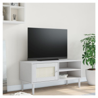 vidaXL TV skříňka SENJA ratanový vzhled bílá 106 x 40 x 49 cm borovice