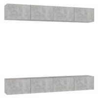 SHUMEE 4 ks betonově šedá, 100 × 30 × 30 cm