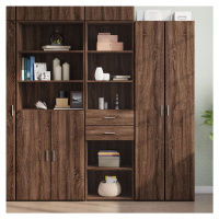 vidaXL Skříň highboard hnědý dub 50 x 42,5 x 185 cm kompozitní dřevo