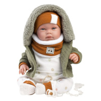LLORENS - 84465 NEW BORN - realistická panenka miminko se zvuky a měkkým látkovým tělem - 44