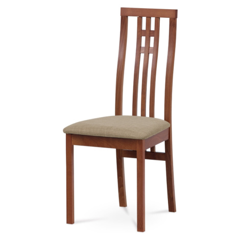 Dřevěná židle JARED, třešeň/potah krémový Autronic