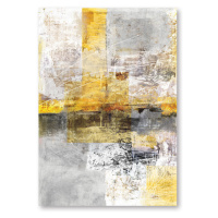 Dekoria Malba na plátně Yellow Abstract, 35 x 50 cm