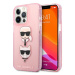 Kryt Karl Lagerfeld KLHCP13LKCTUGLP iPhone 13 Pro 6,1" pink hardcase Glitter Karl`s & Choupette 