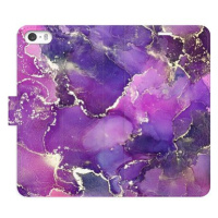 iSaprio flip pouzdro Purple Marble pro iPhone 5/5S/SE