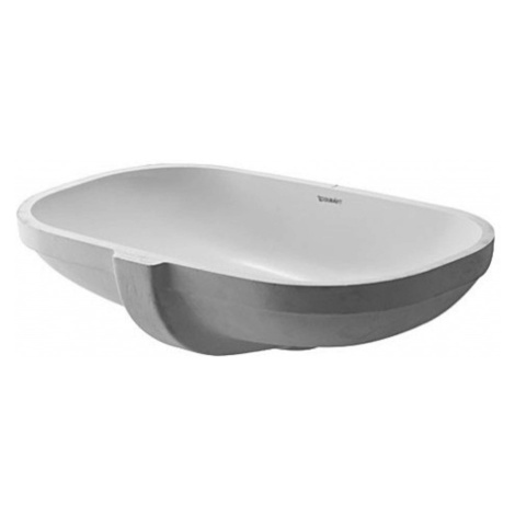 DURAVIT D-Code Umyvadlo zápustné 50x29 cm, bez otvoru pro baterii, bílá 0338490000