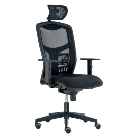 Kancelářská židle TARSIA s podhlavníkem, černá ALBA