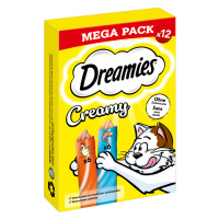 Dreamies Creamy Snacks - Sparpaket Huhn & Lachs (84 x 10 g)
