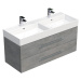Koupelnová skříňka s umyvadlem Naturel Cube Way 120x53x46 cm beton mat CUBE461202BESAT