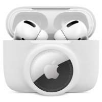 iWant AirPods Pro silikonové pouzdro s Airtag kapsou bílé