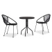 vidaXL 3dílný bistro set PVC ratan černý