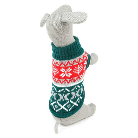 Vsepropejska Christmas svetr pro psa Barva: Tmavě zelená, Délka zad (cm): 18, Obvod hrudníku: 23