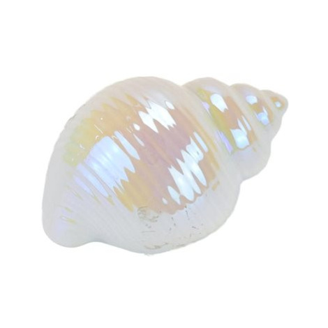 DOMMIO Mušle keramická, bílá perleť, 7 × 10 cm