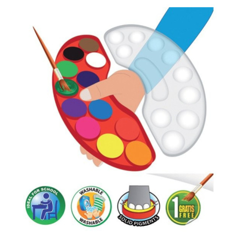 Vodové barvy Akuarellos Mini 25 mm 12 barev KORES