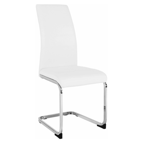 Jídelní židle, bílá/chrom, VATENA Tempo Kondela