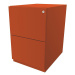BISLEY Pojízdný kontejner Note™, se 2 kartotékami pro závěsné složky, v x š 645 x 420 mm, oranžo