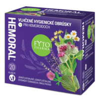 Hemoral vlhčené hygienické ubrousky při hemoroidech Fytopharma 20ks
