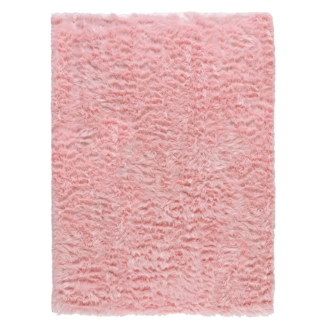 Flair Rugs koberce Kusový koberec Faux Fur Sheepskin Pink - 80x150 cm