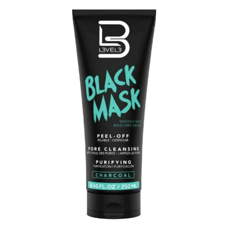 L3VEL3 Peel Off Mask - slupovací čistící obličejová maska, 250 ml CHARCOAL - černá