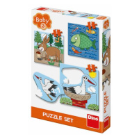 Dino ZVÍŘÁTKA: kde žijí 3-5 baby Puzzle set