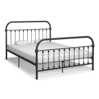 Rám postele šedý kov 160x200 cm
