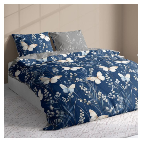Bavlněné ložní povlečení NOČNÍ MOTÝLI FARO