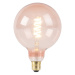 E27 stmívatelná LED spirálová žárovka G125 růžová 200 lm 2100K