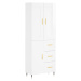 vidaXL Skříň highboard lesklá bílá 69,5 x 34 x 180 cm kompozitní dřevo